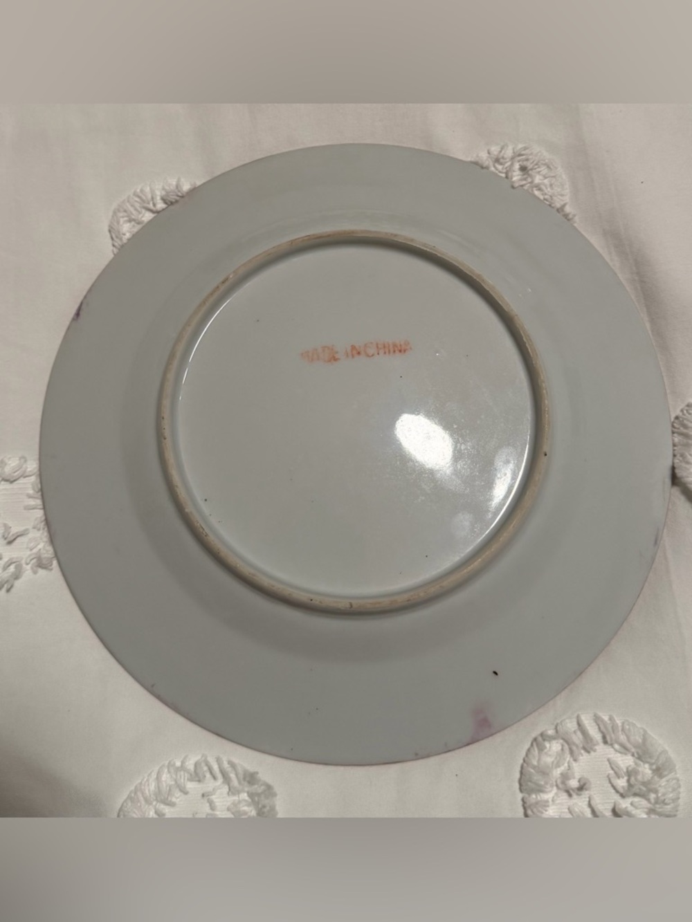 Antique Vintage Chinese Famille Rose Medallion Porcelain Plate -  8.3” - Picture 7 of 7